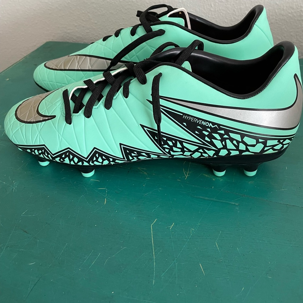 Nike Hypervenom Cleats in Teal and Black